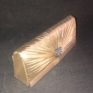 Gold Metallic Clutch
